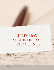 RIFLESSIONI SULL'INFINITO.. CHE C'È IN TE ... RIFLESSIONI SULL'INFINITO.. CHE C'È IN TE ...